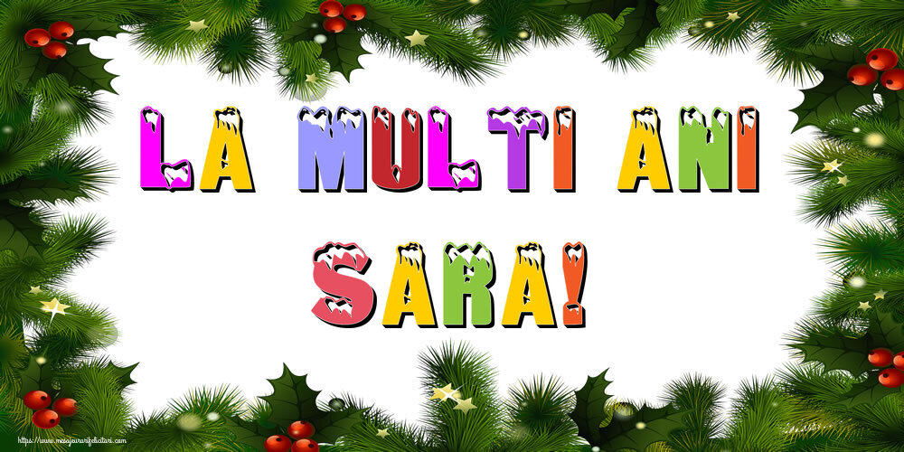 Felicitari de Anul Nou - La multi ani Sara!