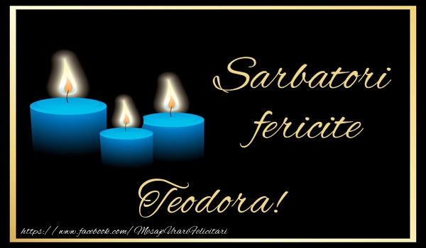 Felicitari de Anul Nou - Lumanari | Sarbatori fericite Teodora!