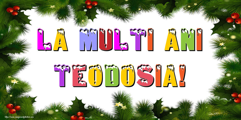 Felicitari de Anul Nou - La multi ani Teodosia!