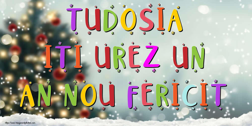 Felicitari de Anul Nou - Tudosia, iti urez un An Nou Fericit!