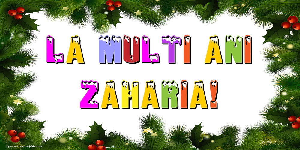 Felicitari de Anul Nou - La multi ani Zaharia!
