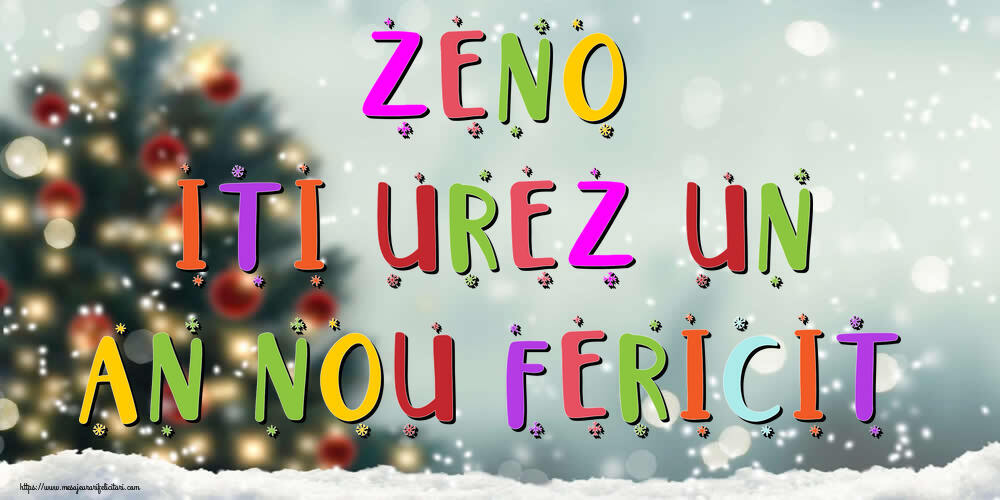 Felicitari de Anul Nou - Brazi & Peisaje De Iarna | Zeno, iti urez un An Nou Fericit!