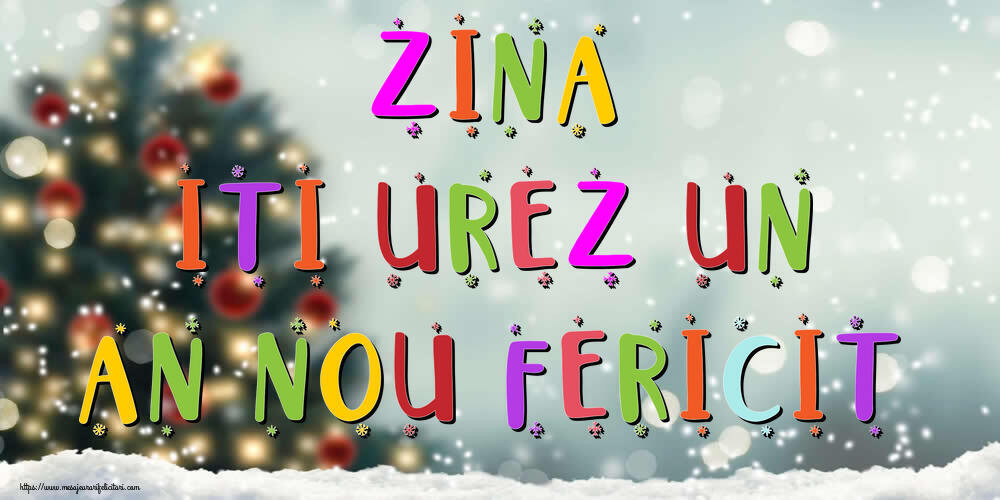 Felicitari de Anul Nou - Brazi & Peisaje De Iarna | Zina, iti urez un An Nou Fericit!