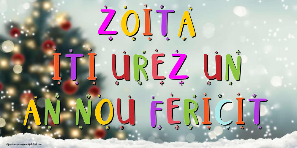 Felicitari de Anul Nou - Brazi & Peisaje De Iarna | Zoita, iti urez un An Nou Fericit!