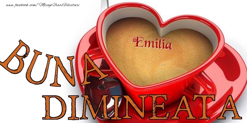 Felicitari de buna dimineata - Buna dimineata, Emilia