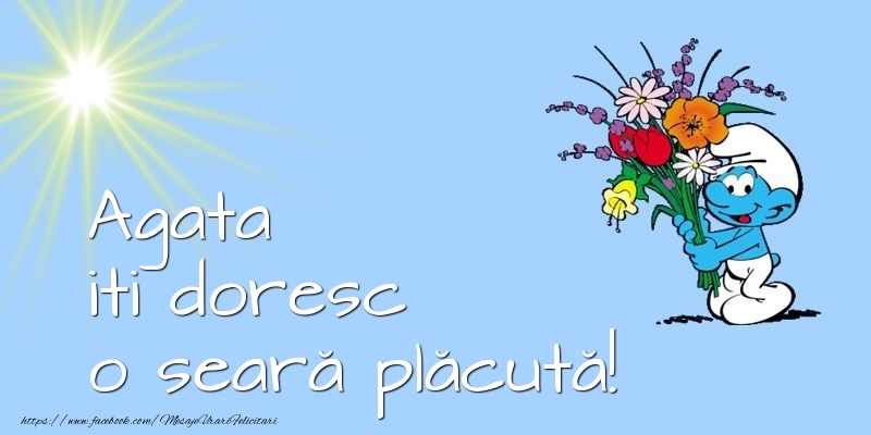 Felicitari de buna seara - Animație & Buchete De Flori & Flori | Agata iti doresc o seară plăcută!