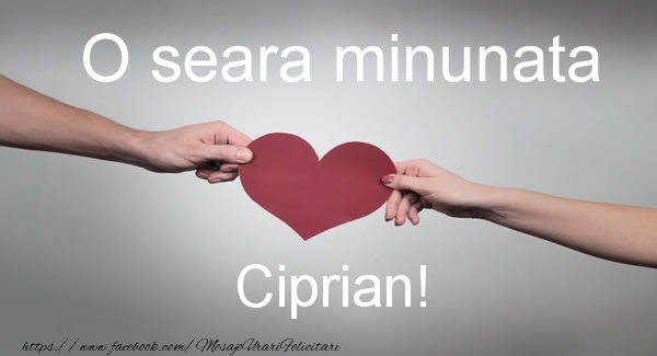 Felicitari de buna seara - O seara minunata Ciprian!