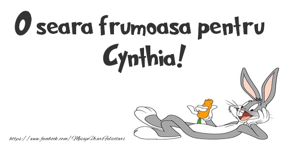 Felicitari de buna seara - O seara frumoasa pentru Cynthia!