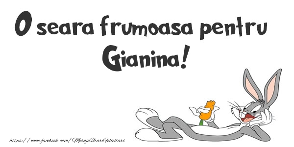 Felicitari de buna seara - O seara frumoasa pentru Gianina!