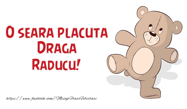 Felicitari de buna seara - Ursuleti | O seara placuta Draga Raducu!