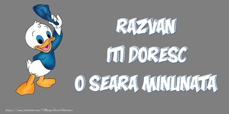 Felicitari de buna seara - Razvan iti doresc o seara minunata