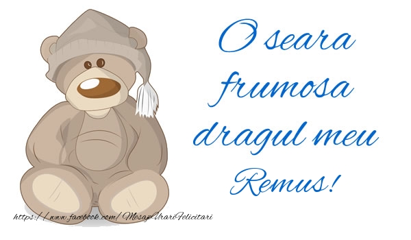 Felicitari de buna seara - Ursuleti | O seara frumosa dragul meu Remus!