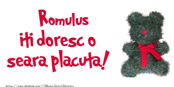 Felicitari de buna seara - Ursuleti | Romulus iti doresc  o seara placuta!