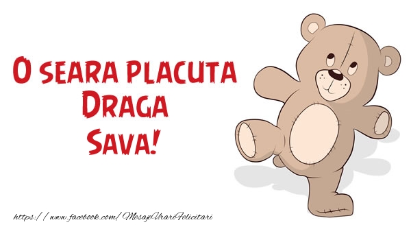 Felicitari de buna seara - Ursuleti | O seara placuta Draga Sava!
