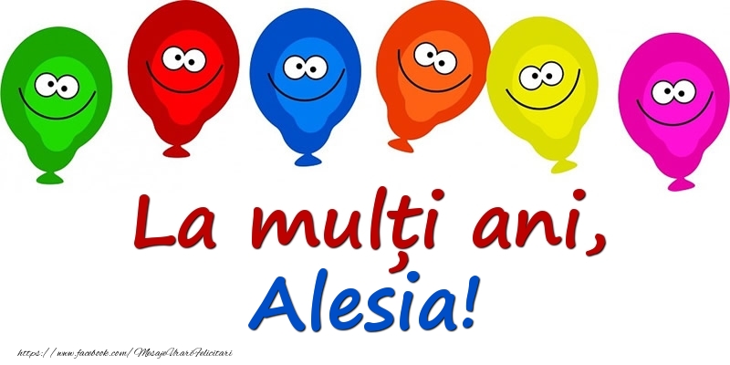  Felicitari pentru copii - Baloane | La mulți ani, Alesia!