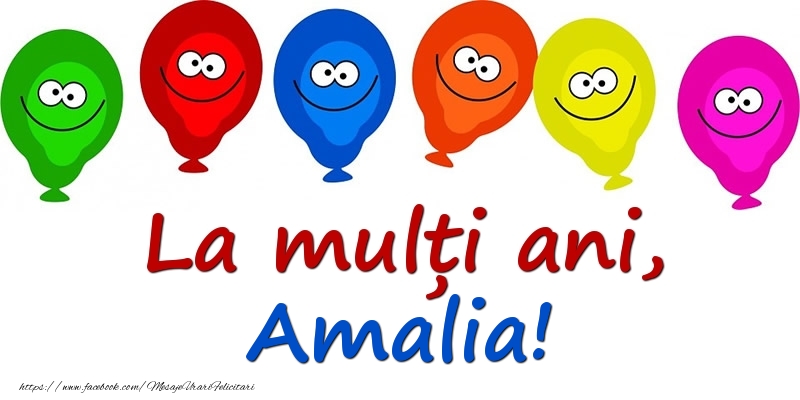  Felicitari pentru copii - Baloane | La mulți ani, Amalia!
