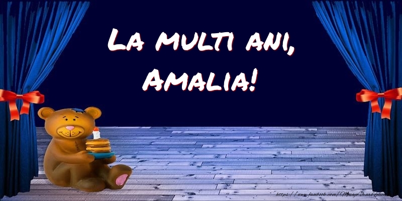 Felicitari pentru copii - Ursuleti | La multi ani, Amalia!