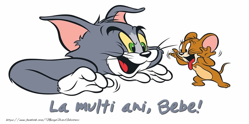 Felicitari pentru copii - Felicitare cu Tom si Jerry: La multi ani, Bebe!