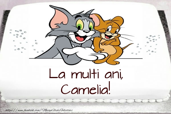 Felicitari pentru copii - Animație &  | Tort cu Tom si Jerry: La multi ani, Camelia!