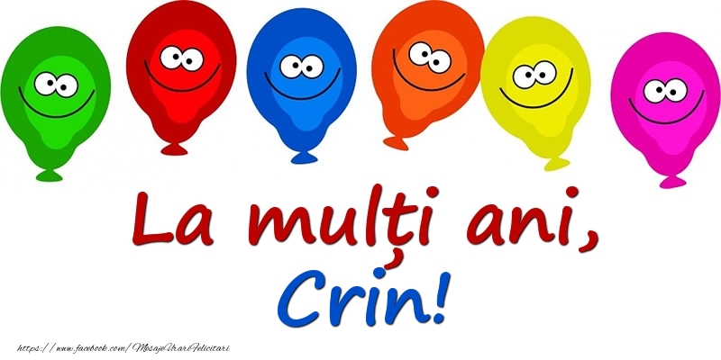 Felicitari pentru copii - Baloane | La mulți ani, Crin!