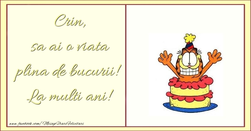 Felicitari pentru copii - sa ai o viata plina de bucurii! La multi ani! Crin