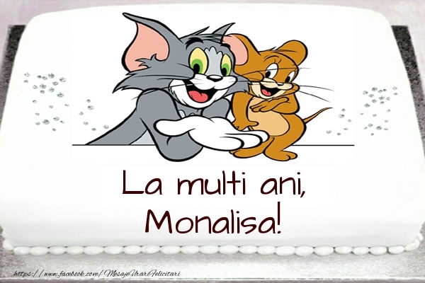 Felicitari pentru copii - Animație &  | Tort cu Tom si Jerry: La multi ani, Monalisa!