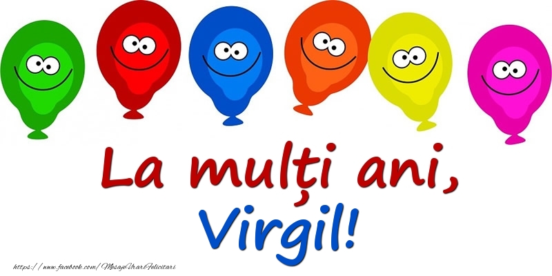  Felicitari pentru copii - Baloane | La mulți ani, Virgil!