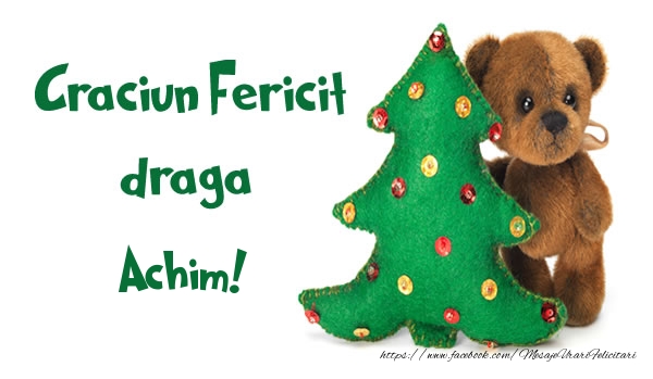 Felicitari de Craciun - Craciun Fericit draga Achim!