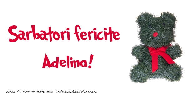 Felicitari de Craciun - Ursuleti | Sarbatori fericite Adelina!