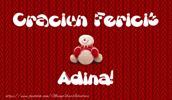 Felicitari de Craciun - Craciun Fericit Adina!