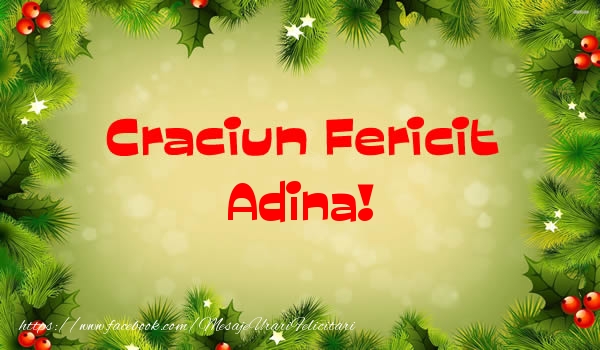 Felicitari de Craciun - Craciun Fericit Adina!