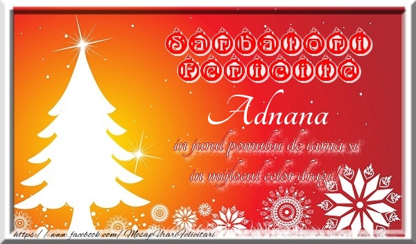 Felicitari de Craciun - Sarbatori fericite  in jurul pomului de iarna si in mijlocul celor dragi! Adnana