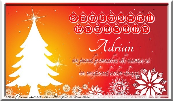 Felicitari de Craciun - Sarbatori fericite  in jurul pomului de iarna si in mijlocul celor dragi! Adrian