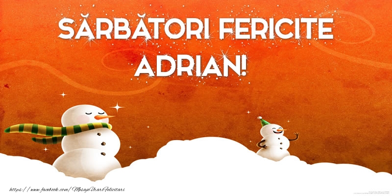 Felicitari de Craciun - ⛄ Om De Zapada | Sărbători Fericite Adrian!
