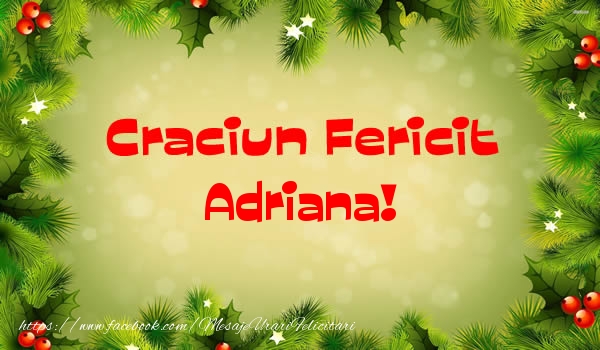 Felicitari de Craciun - Craciun Fericit Adriana!