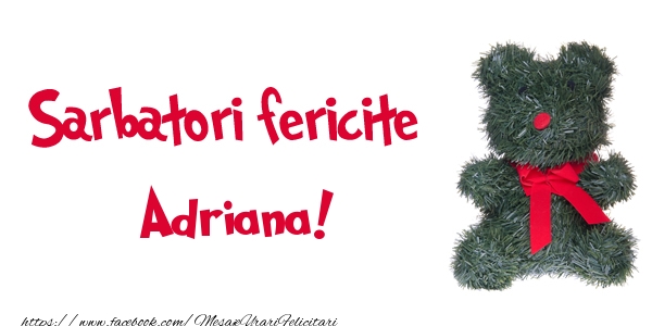 Felicitari de Craciun - Ursuleti | Sarbatori fericite Adriana!