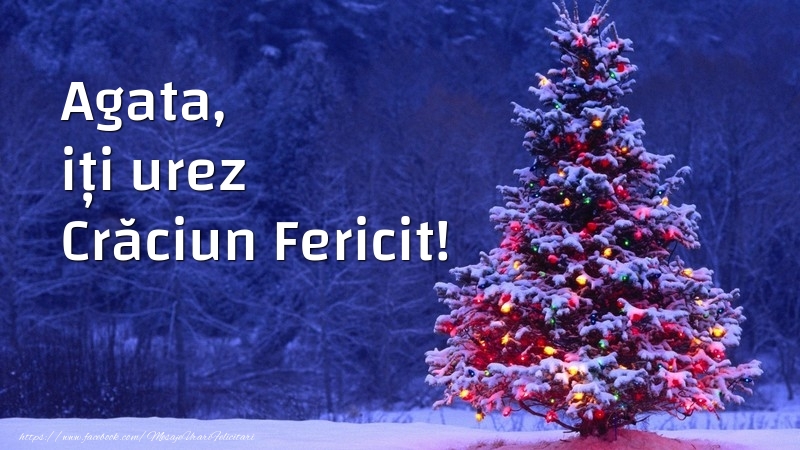 Felicitari de Craciun - Agata, iți urez Crăciun Fericit!