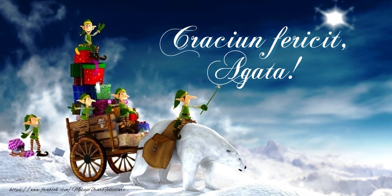 Felicitari de Craciun - Craciun fericit, Agata!