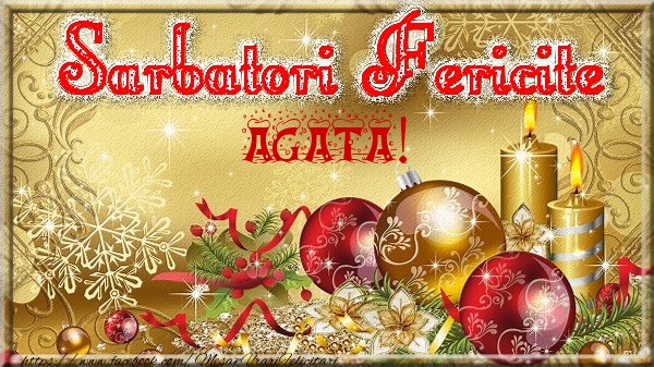 Felicitari de Craciun - Globuri | Sarbatori fericite Agata!