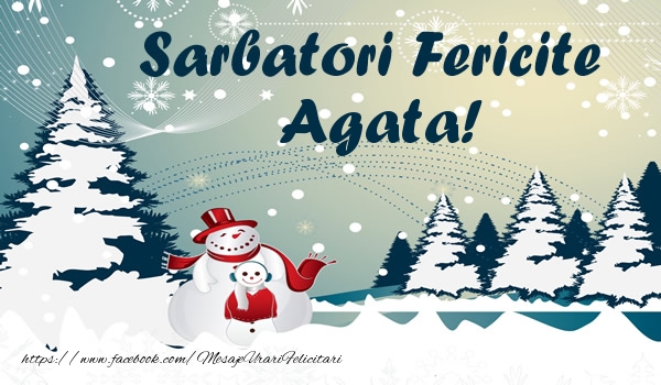 Felicitari de Craciun - ⛄ Brazi & Om De Zapada & Peisaje De Iarna | Sarbatori fericite Agata!