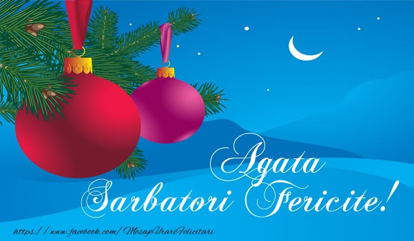Felicitari de Craciun - Globuri | Agata Sarbatori fericite!