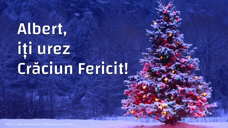 Felicitari de Craciun - Brazi | Albert, iți urez Crăciun Fericit!