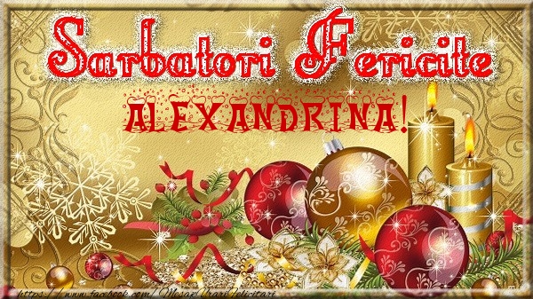 Felicitari de Craciun - Globuri | Sarbatori fericite Alexandrina!
