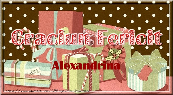 Felicitari de Craciun - Craciun Fericit Alexandrina