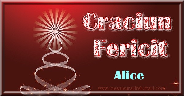 Felicitari de Craciun - Brazi | Craciun Fericit Alice