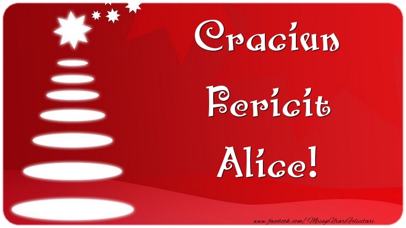 Felicitari de Craciun - Craciun Fericit Alice