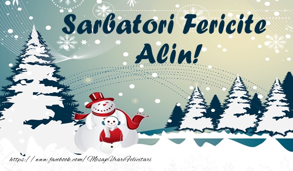 Felicitari de Craciun - ⛄ Brazi & Om De Zapada & Peisaje De Iarna | Sarbatori fericite Alin!