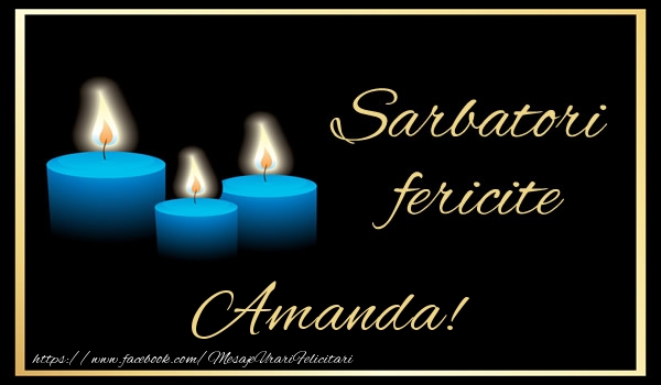 Felicitari de Craciun - Lumanari | Sarbatori fericite Amanda!