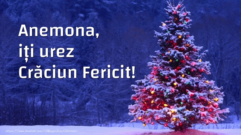 Felicitari de Craciun - Brazi | Anemona, iți urez Crăciun Fericit!