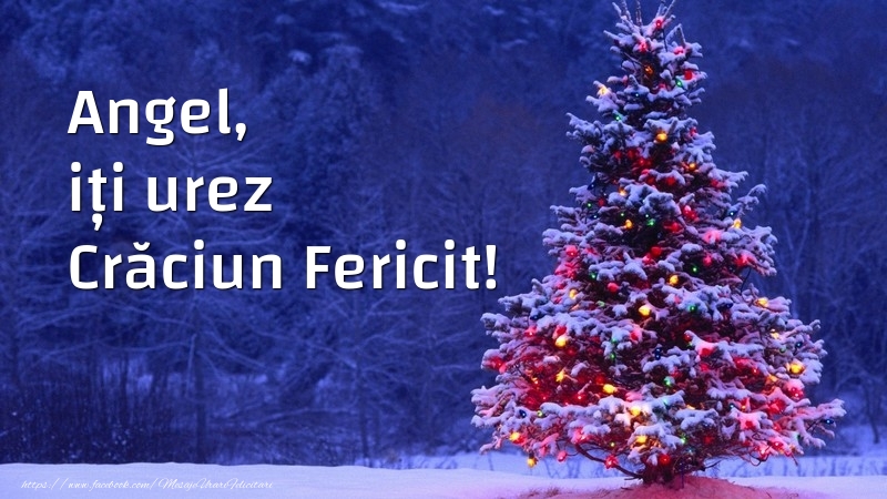 Felicitari de Craciun - Brazi | Angel, iți urez Crăciun Fericit!